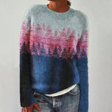 Knitted sweaters : Pull Femme Coton Rayé in Bleu van Seroa