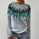 Knitted sweaters : Pull Femme Coton Rayé in Lightbluetree van Seroa