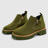 Bottines Femme à bout rond et fermeture éclair