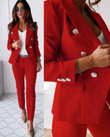 Sets : Tailleur Femme Double Boutonnage - Coupe Cintrée Moderne Élégante in van Seroa