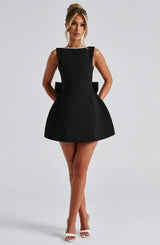 Mini dresses : Robe Courte Femme Coton Noir in van Seroa
