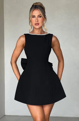Mini dresses : Robe Courte Femme Coton Noir in van Seroa