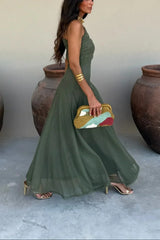 Maxi dresses : Robe longue ete femme plissée une épaule in van Seroa