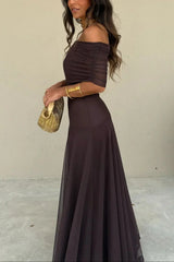 Maxi dresses : Robe longue ete femme plissée une épaule in van Seroa