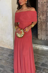 Maxi dresses : Robe longue ete femme plissée une épaule in van Seroa