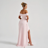 Maxi dresses : Robe Longue Femme Épaules Dénudées & Fente Élégante - Idéale in van Seroa
