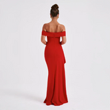 Maxi dresses : Robe Longue Femme Épaules Dénudées & Fente Élégante - Idéale in van Seroa