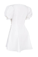 dresses : Robe Courte Femme Manches Bouffantes in van Seroa