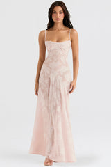 dresses : Robe Longue Femme Floral Transparente in Rose van Seroa