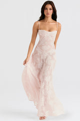 dresses : Robe Longue Femme Floral Transparente in van Seroa