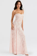 dresses : Robe Longue Femme Floral Transparente in van Seroa