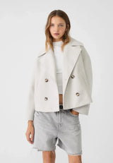 other : Veste Croisée Femme en Laine Élégante - Coupe Ajustée pour Hiver in Beige van Seroa