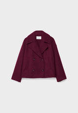 other : Veste Croisée Femme en Laine Élégante - Coupe Ajustée pour Hiver in Rouge van Seroa