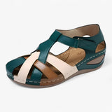 sandals : Sandales Femme Compensées Confortables Brides in Vert van Seroa