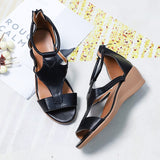 sandals : Sandales Compensées Confort Femme en Cuir - Idéales pour l'Été in van Seroa