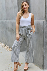skirts : Pantalon Fluide Femme Rayé in van Seroa