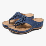 Sandals : Sandales Femme Élégantes en Cuir Véritable: Confortables, Légères et Respirantes pour l'Été in Bleu van Seroa