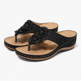 Sandals : Sandales Femme Élégantes en Cuir Véritable: Confortables, Légères et Respirantes pour l'Été in Néron van Seroa
