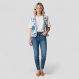 other : Gilet Bohème Brodé à Motifs Floraux Coton Femme in van Seroa