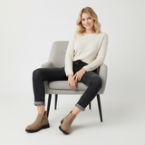 Bottines Femme à bout rond et fermeture éclair